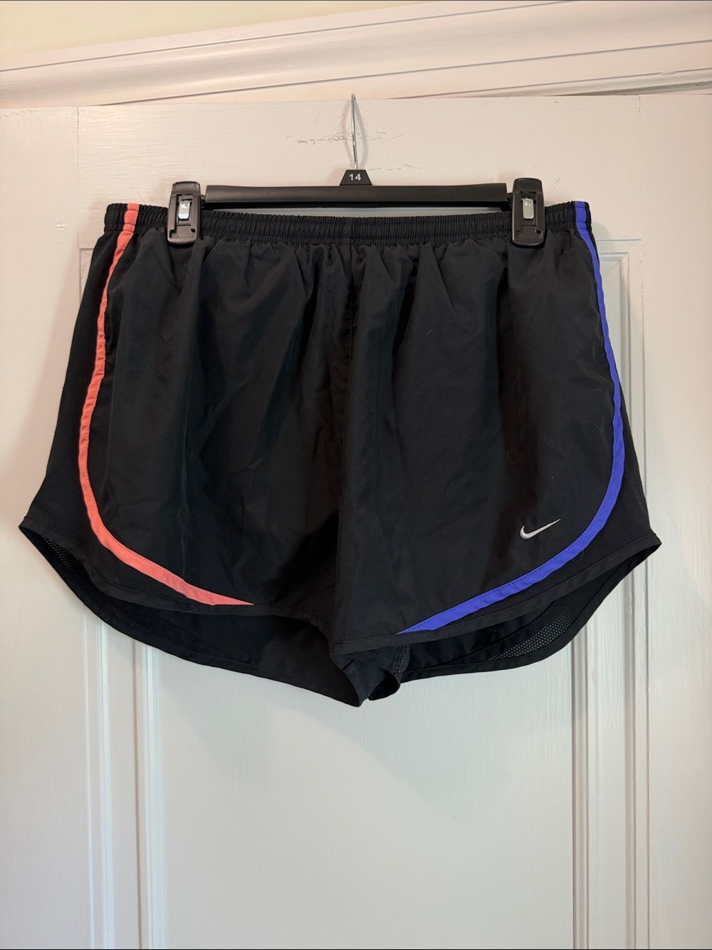 Nike Women's Black Running Shorts with Multicolored Trim